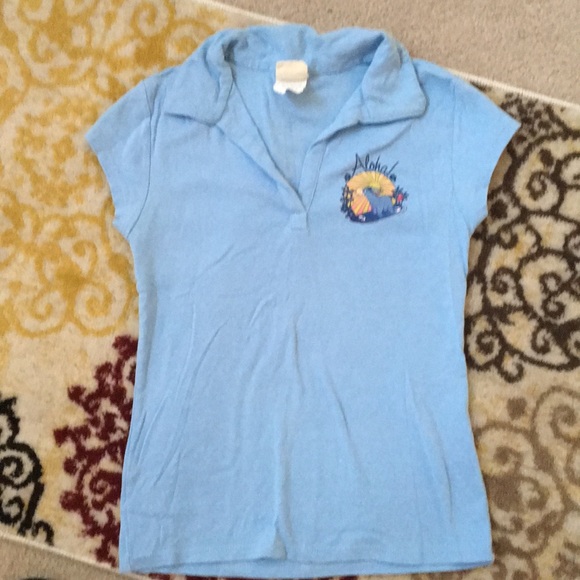 Disney Tops - Disney vintage EEyore Aloha shirt. Size M Jr EUC woman small